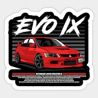 MITSUBISHI LANCER EVOLUTION IX - RED Sticker